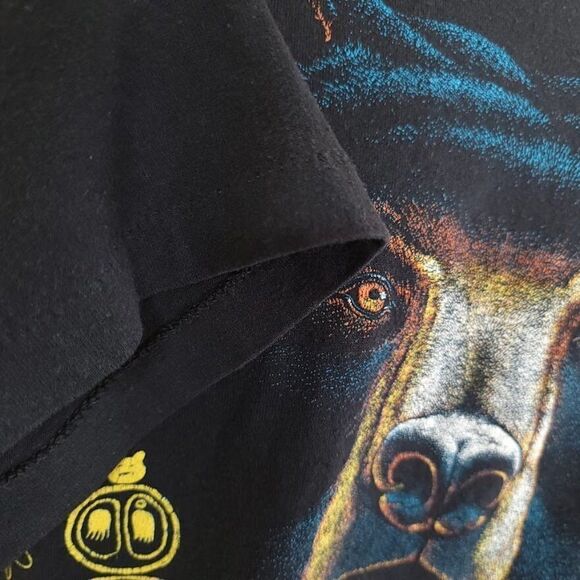 Grizzly Bear T Shirt Vintage 80s Native American Art Cliff Bonamie Made In USA - Picture 6 of 9